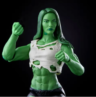 6-Inch Green Superheroine Action Figure – Angry & Normal Head Version, Articulated Collectible Model (Loose, No Extra Hands)