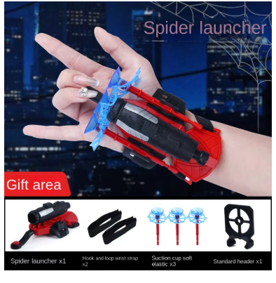 Kids Superhero Wrist Launcher Toy Set – Action Figure & Glove Role Play Costume Accessory for Boys & Girls