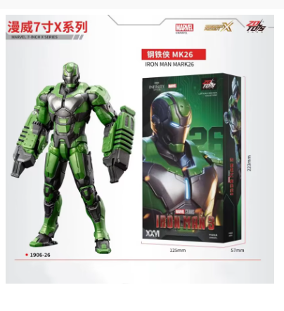 1/10 Scale Armored Hero Action Figure – MK35 Red Snapper, MK24, MK22, MK47 Movable Collectible Model Toy Gift