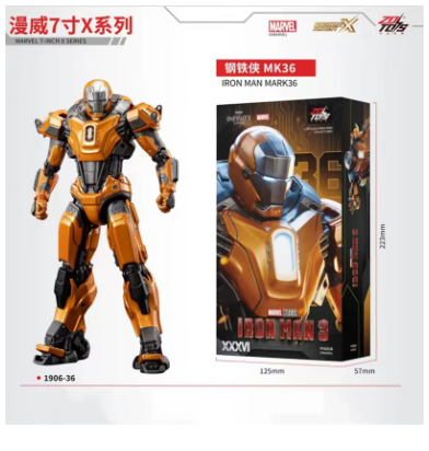 1/10 Scale Armored Hero Action Figure – MK35 Red Snapper, MK24, MK22, MK47 Movable Collectible Model Toy Gift