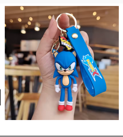 Cartoon Super Sonic Keychain – Game Character Hedgehog Action Doll Pendant, Creative Toy Keyring for School Bags, Backpacks & Keys, Gift for Boys
