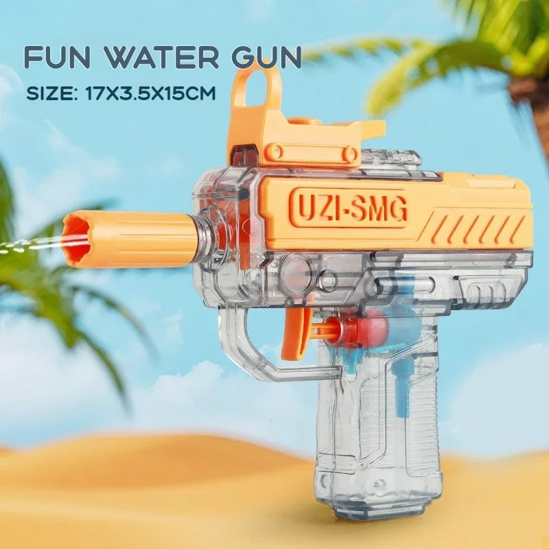 Electric Water Gun for Kids&Adults-Automatic Squirt Gun with 32FT Long Range,400ML Large Tank,Rechargeable Battery,LED Light Effect for Summer Outdoor Pool Beach Backyard Water Fight Games