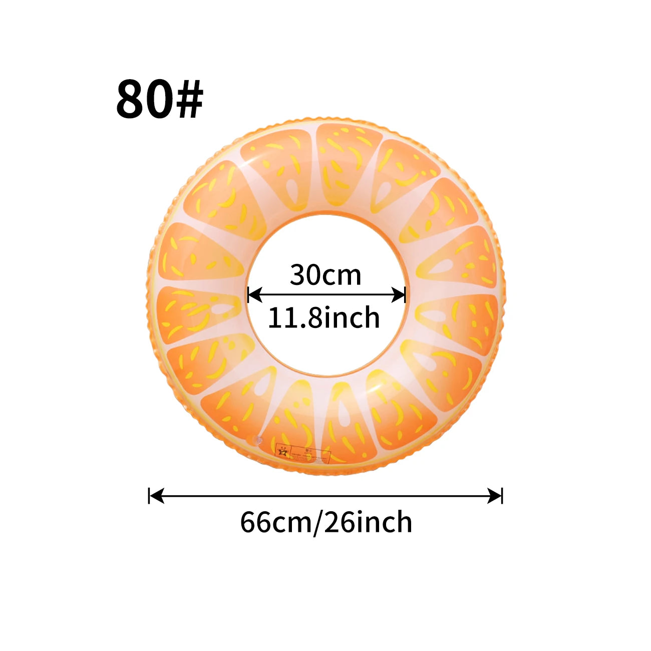 Fruit Pool Float, Watermelon Orange Lemon Swim Tube Ring, Inflatable Swim Pool Party Inner Tube for Kids