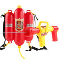 Firefighter Toys for Kids Ages 3+, 5-Piece Fireman Toys Set with Toy Fire Extinguisher, Backpack Water Gun, Whistle, Name Tag & Storage Bag, Summer Outdoor Water Blaster Soaker Gift Set