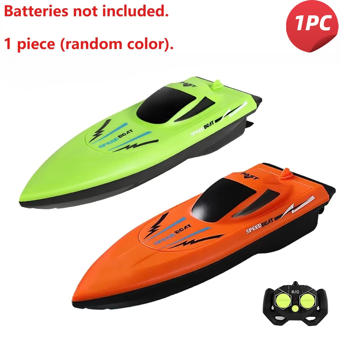 Remote Control Boat for Kids and Adults, 25 KPH Fast RC Speed Boats with 700mAh Battery, Ideal Waterproof Toy Boats for Lakes & Pools