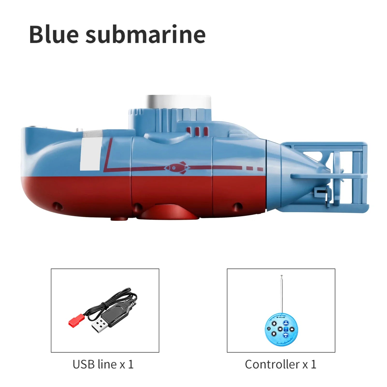 Mini RC Submarine Toy Radio Remote Control Tourism Boat Diving Waterproof for Indoor Fish Tank Bathtub Water Kids Birthday Gifts
