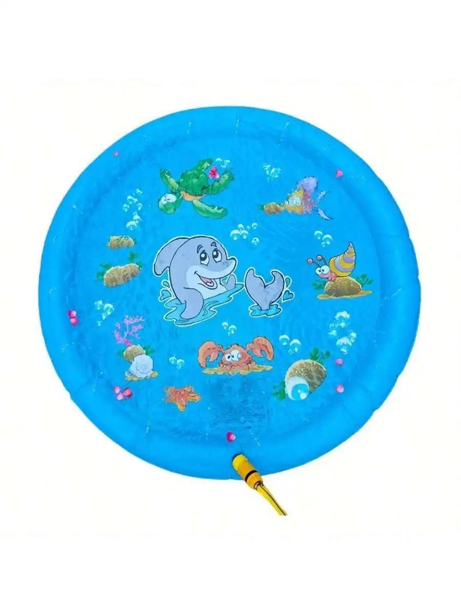 Splash Pad for Dogs & Kids - Anti-Slip Dog Pool for Large Dogs, 0.58 mm Thickened Durable Outdoor Water Play Mat, Summer Sprinkler Toy for Backyard