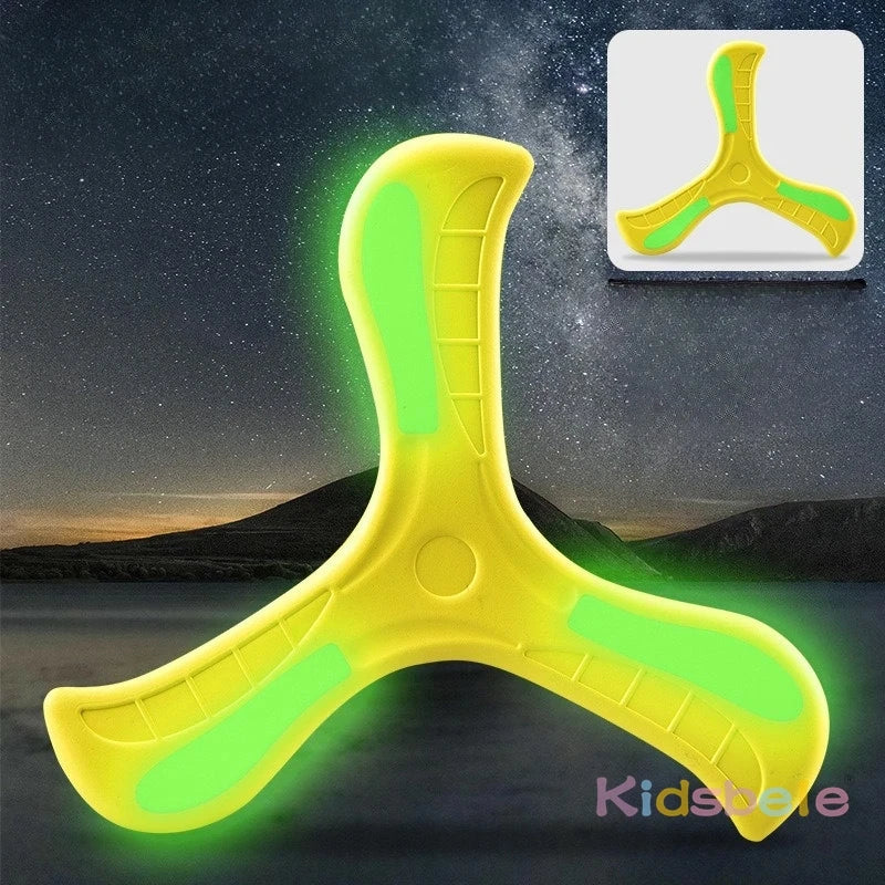 360 Degrees Returning Spinner Three-leaf Luminous Boomerang Summer Outdoor Sports Game Parent-Child Safe Competitive Toy