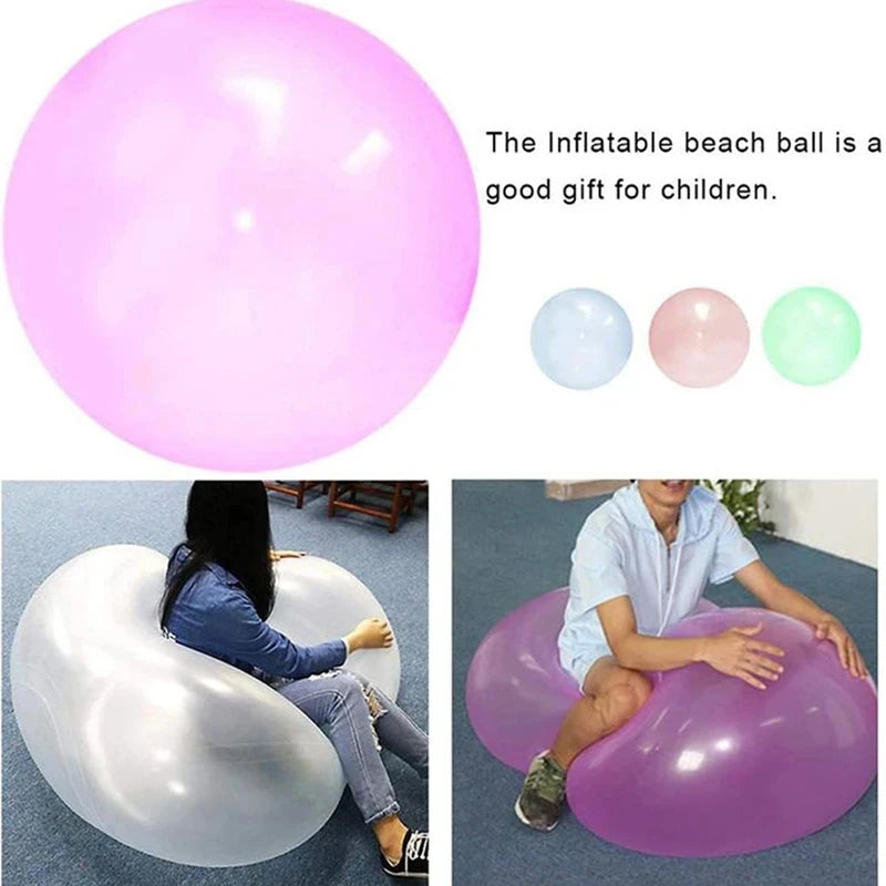 Fun Summer Transparent Inflatable Ball Balloon Kids Children Outdoor Toys Soft Air Water Filled Bubble Ball Party Game Gift