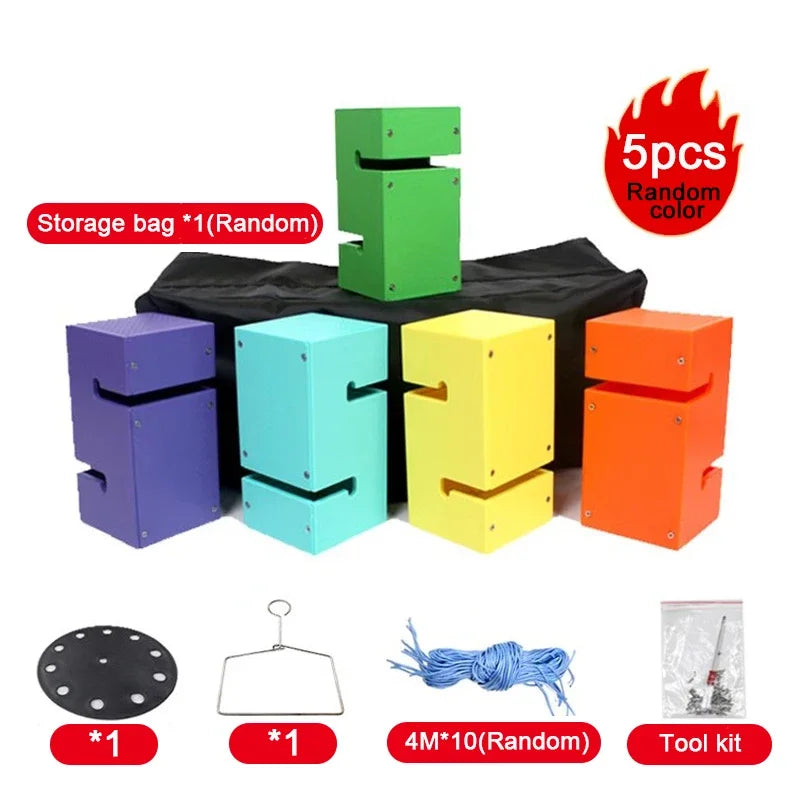 Teamwork Blocks Set,  Team Building Games for Adults, Durable ABS Activity Kits for Corporate Work, Giant Tower Stack Game Office & Outdoor