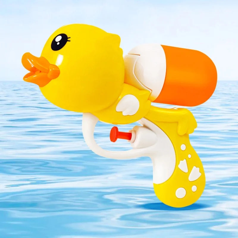 Cute Yellow Duck Water Gun Toy Cartoon Water Blaster for Kids Summer Outdoor Beach Pool Party Water Fight Games