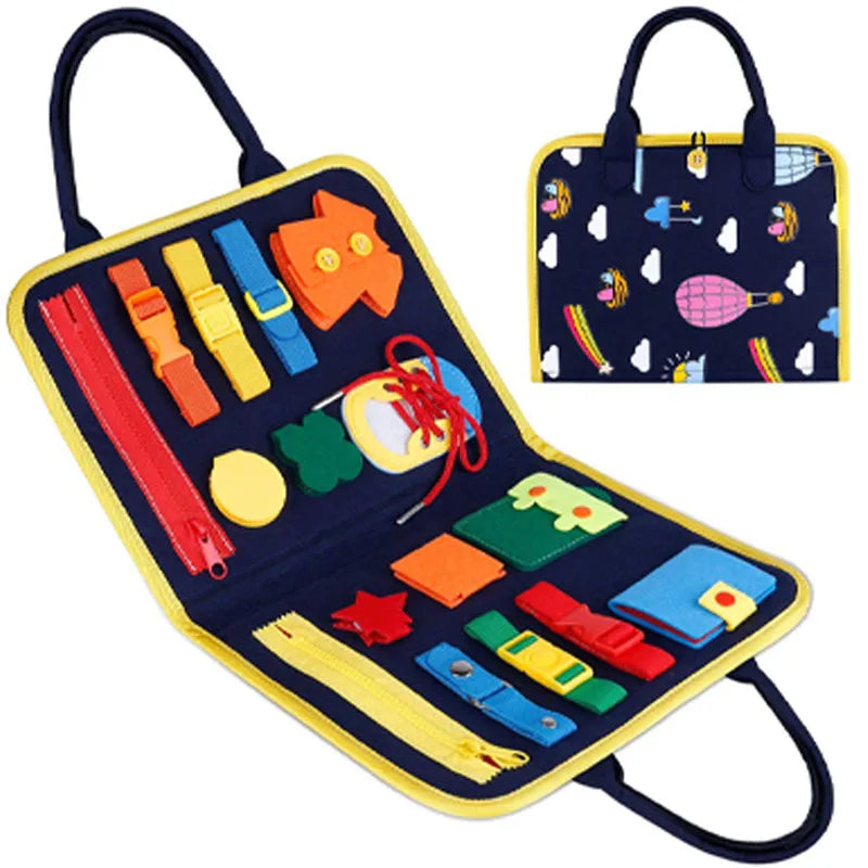 Toddler Busy Board Montessori Toys for Boys, Sensory Book Educational Activities for Learning Fine Motor Skills, Birthday Gifts for Boys Toddlers