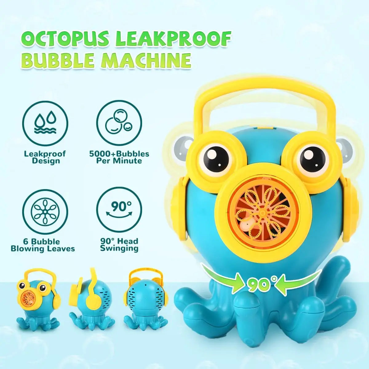 Bubble Gun Toys for 3+ Year Old Kids Boys Girls, Automatic Bubble Machine with Bubble Solution, Summer Outdoor Kids Toys
