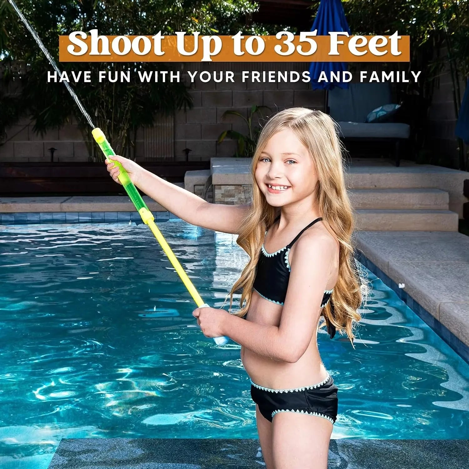 6 Pack Powerful Water Toy Guns, 16.5 Inch High Capacity Squirt Guns for Kids & Adults, Summer Swimming Pool Beach Sand Water Fighting Toys, Party Favors