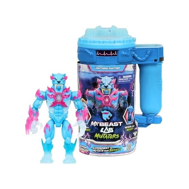 Hyper Fusion Mutators, Experiment & Create The Lightning Panther, Add Mutation Fluid, Press The Fingerprint Scanner & Reveal The Panther, Over 20 Points of Articulation, Collect All 3