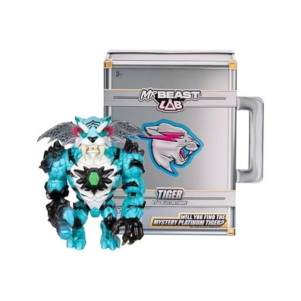 Apex Beast Tiger Collector Figure, 6.25" Tall, with Extreme Detailing, Premium Packaging, 13 Points of Articulation & Chomp Jaw - Styles May Vary