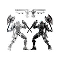 2er Set T13 Action Figure, Assembly Completed Shield Warrior Titan 13 Action Figures, Multi-Jointed Movable Action Figure, Lucky 13 Robot, Desktop Decorations for Game Lovers Toy (Gray+Black)
