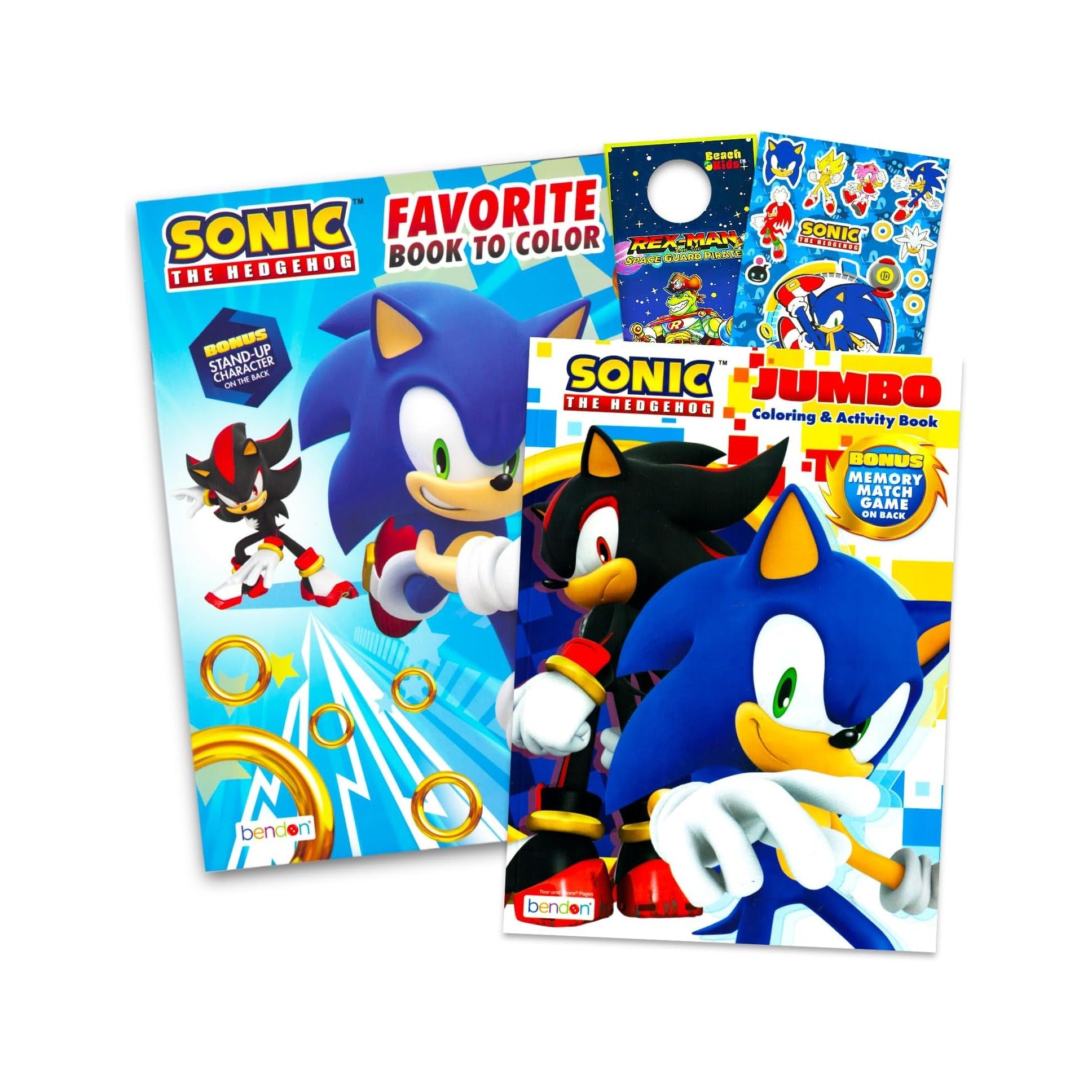the Hedgehog Coloring Book for Kids Ages 4-8 - Bundle with Sonic and Shadow Coloring Pages, Activities, Games Plus Sonic Stickers, More | Sonic Activity Book Set for Boys