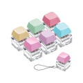 6 Pcs Keyboard Toy Clicker Keyboard Fidget Keychain Decompression Toys Button Stress Relief Gifts for Adult to Relief Stress Pass the Time (Nomal Style,Macaron Colors)