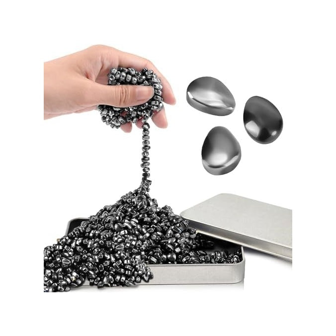 Magnetic Fidget Toy for Teen Boy 300pc Cool Gadget for Teen Girl Office Desk Stuff for Adult Men ADHD Tools Sensory Autism Stress Anxiety Magnet Putty Beads Balls Stones Easter Basket Stuffer