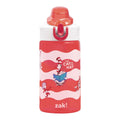Dr. Seuss Sage Kids Water Bottle For School or Travel, 16oz Durable Plastic Water Bottle With Straw, Handle, and Leak-Proof, Pop-Up Spout Cover (The Cat in the Hat)