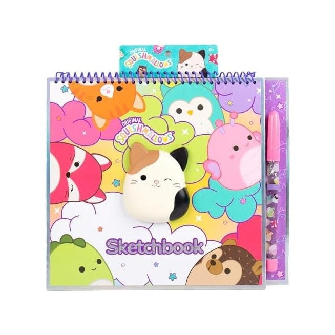 Original Squishmallows Sketchbook, Over 20 Stationery Supplies, Features Squishmallows Scrapbook Stickers