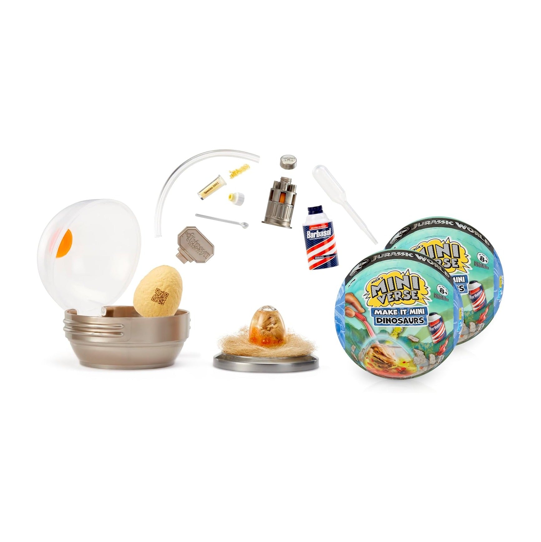 Make It Mini Dinosaurs Jurassic World (2 Pack) - MGA's Miniverse, Dinosaurs, Prehistoric, Egg, Blind Packaging, DIY, NOT Edible, Collectors, 8+