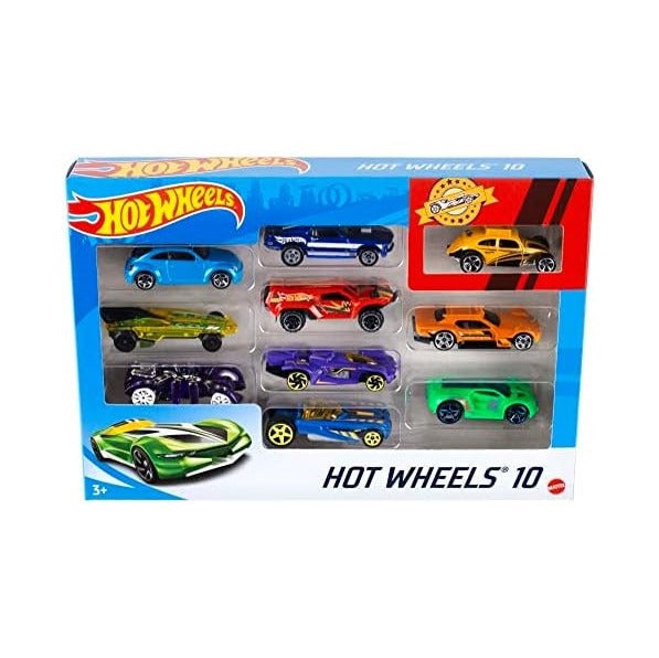 Set of 10 1:64 Scale Toy Trucks and Cars for Kids and Collectors, Styles May Vary (Amazon Exclusive)