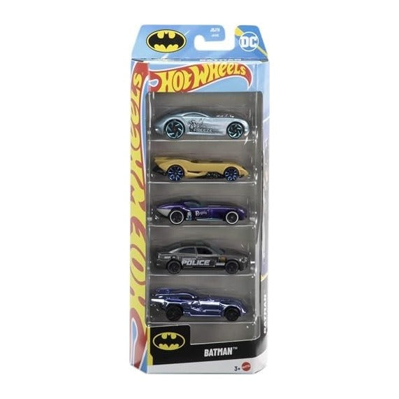 Batman Toy Car 5-Pack, Set of 5 1:64 Scale Die-Cast Batman-Themed Vehicles Including The Batmobile