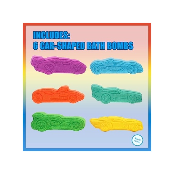 6 Piece Bath Bombs for Kids, Bubble Gum Scented, Bath Toys for Kids, Ages 3+, by Townley Girl