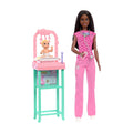 Baby Doctor Playset with Brunette Fashion Doll Wearing Pink Scrubs, Baby Doll, Furniture & Accessories