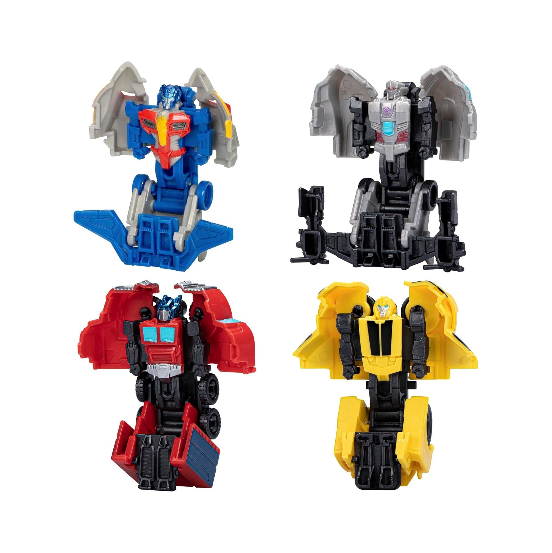 EarthSpark Tacticon Bundle, Set of 4 Mini Robot Action Figures, Converts in 1 Step, Interactive Fidget Toys for Boys and Girls Ages 6 and Up (Amazon Exclusive)