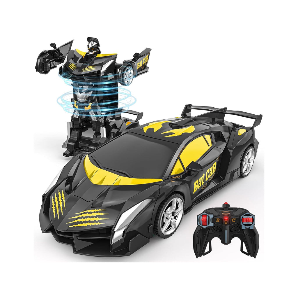 Rc Cars for Boys 4-7 8-12, 2.4Ghz Remote Control Car 1:18 Scale Transforming Robot, One-Button Deformation 360° Rotation Car Toy Gifts for Boys 3-5
