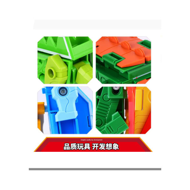 GUDI 26PCS A–Z Alphabet Transformation Robot Dinosaur Building Blocks – English Letter Learning Set, Deformation Animal Action Figures, Educational STEM Toy for Kids
