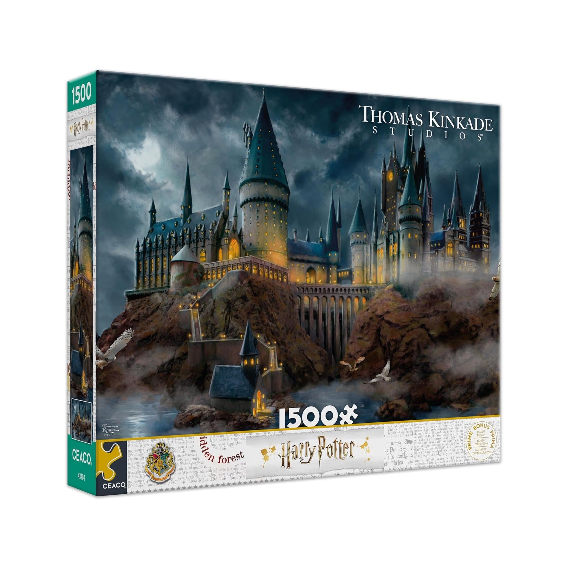 Harry Potter™ Hogwarts Castle Jigsaw Puzzle – 1500 Piece Puzzle for Adults, Thomas Kinkade Studios Fantasy Art