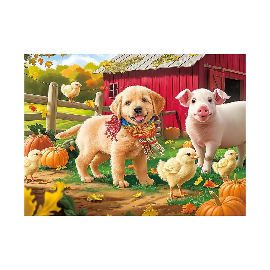 Puzzles for Adults 500 Pieces Jigsaw Puzzle Pig Dog Puzzles for Adults Teens Colorful Animals Puzzle Challenging Puzzle Family Games Precision-Cut Vibrant Imagery, 20.5 x 15 in