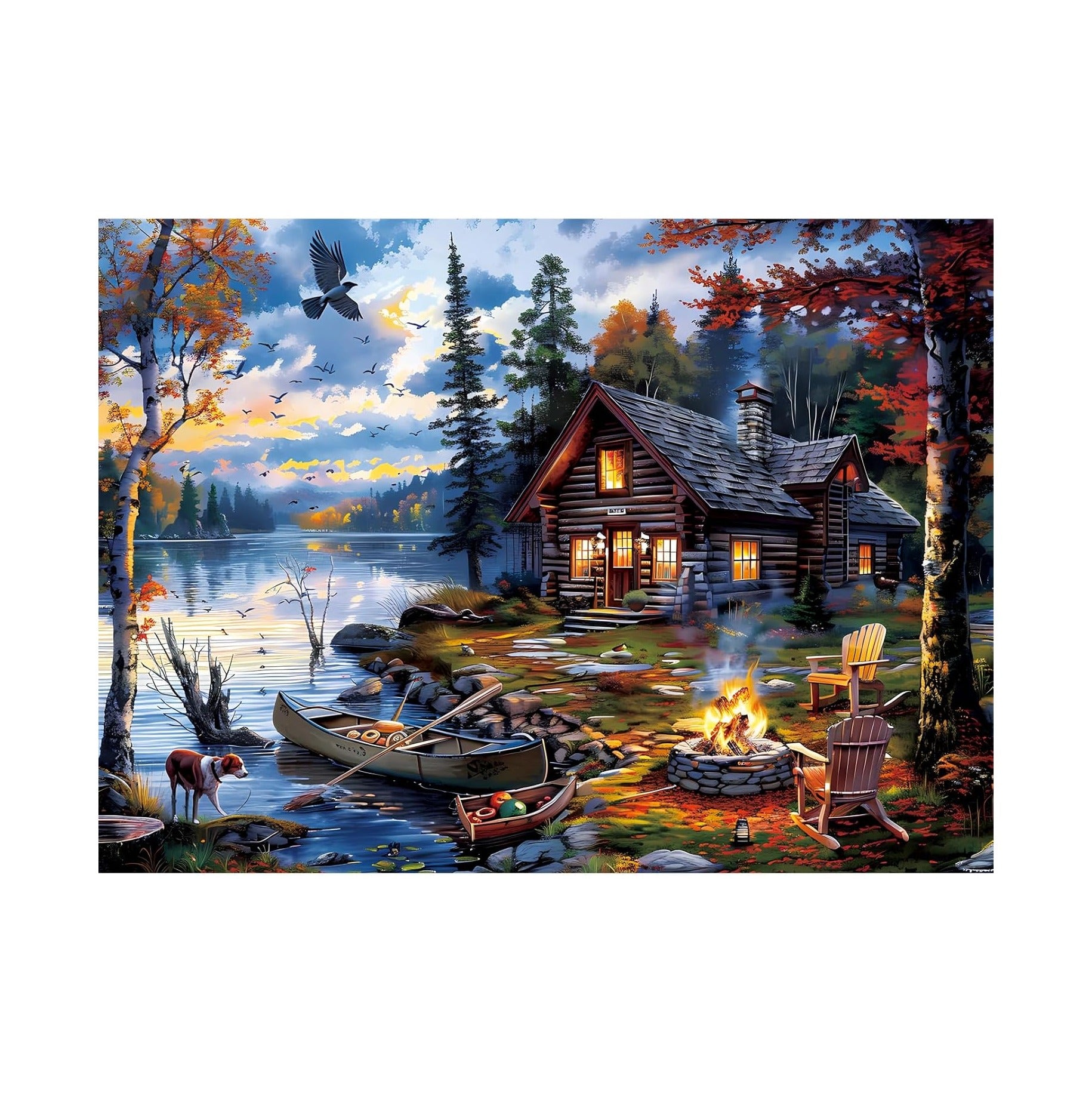 Puzzles for Adults 500 Pieces Coutryside Jigsaw Puzzle for Adults Autumn Puzzles Family Challenging Puzzle Games Great Gift Unique Brain Teaser for Puzzle Enthusiasts, 20.5 x 15