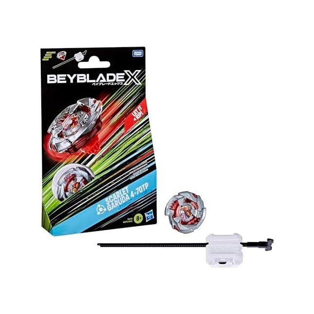 Beyblade X Scarlet Garuda 4-70TP BX Starter Pack Set with Balance Type Top and Launcher, Authentic Takara Tomy Battle Tops Games, Toys for Boys and Girls 8+