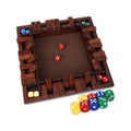 Shut The Box Game Wooden, 12 inch Close Shut The Box Game for 2-4 Player Adults, Math Sequence Dice Plunder Board Games with 8 Dice, 4-Sided 10 Number Table Games for Family Classroom Home Party Pub