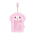 Anime Melody Women Girls Plush Photocard Holder with Keychain Cute Cartoon Photo Card Holder ID Credit Band Card Protector Stainery