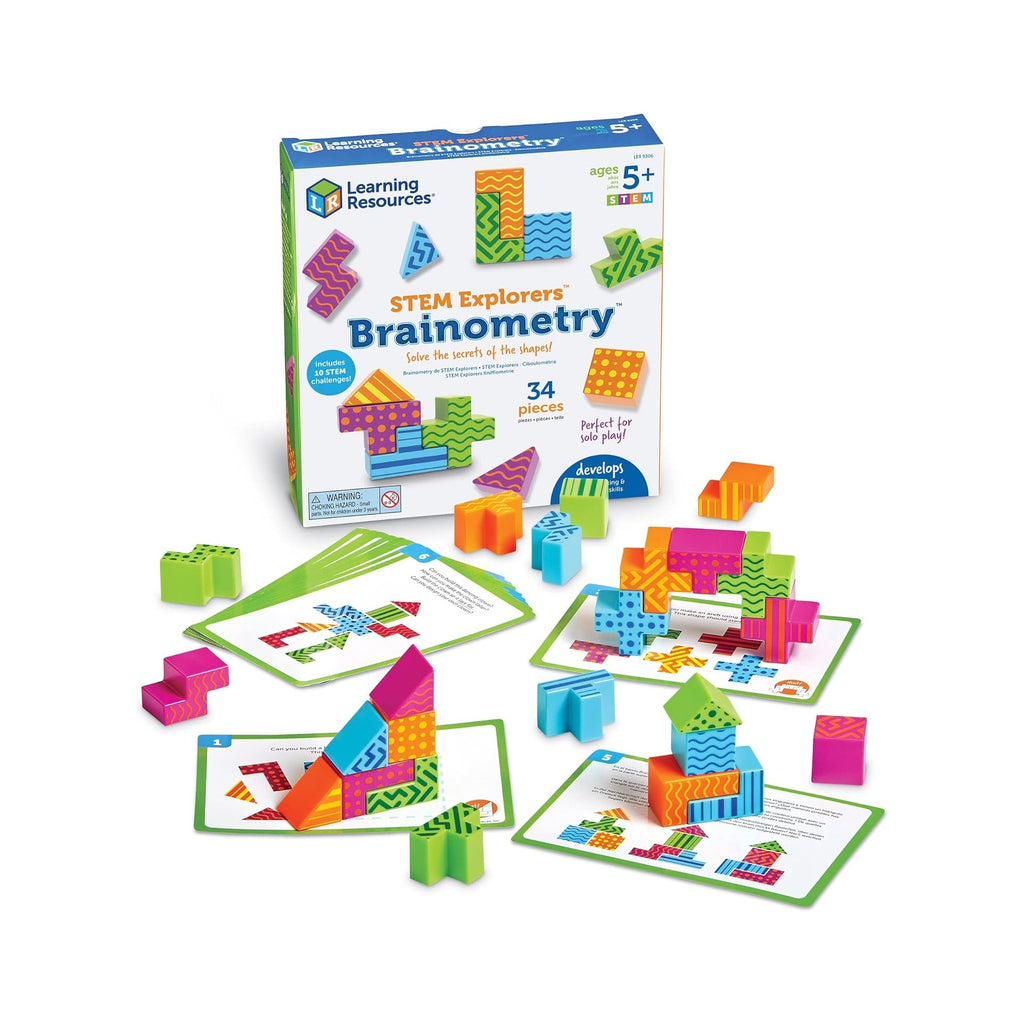 Explorers Brainometry - 3d Puzzle, Brain Games, Brainteaser, Building Logic Toys, Gifts For Boys and Girls, Fine Motor Skills , Pattern Blocks, Math Manipulatives