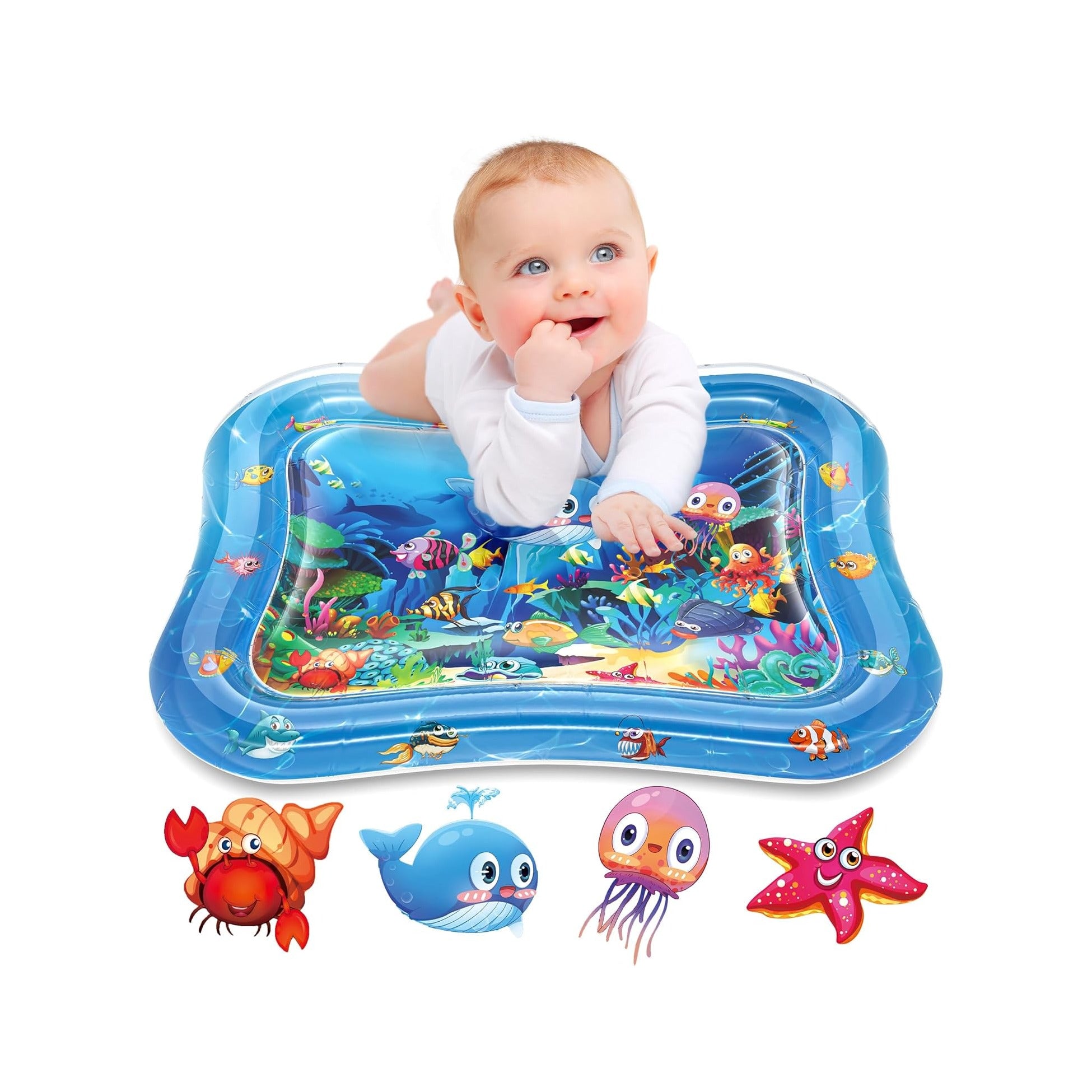 Tummy Time Mat Premium Baby Water Play Mat for Infants and Toddlers Baby Toys for 3 to 24 Months, Strengthen Your Baby's Muscles, Portable