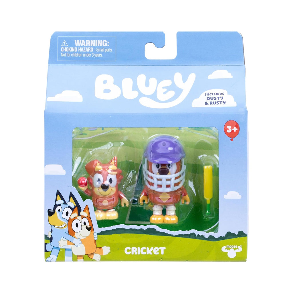 Figure 2-Pack Cricket. 2 Episode-Themed Figures with Moving Arms & Helmet and Bat Accessories, 2.5-3" (6-7.6 cm) Poseable Toys for Kids. Recreate Moments from The Episode Cricket.
