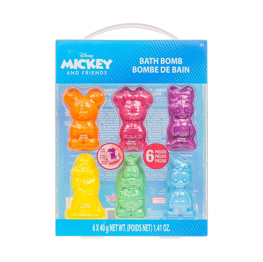 Mickey Minnie and Friends Bubblegum Scented Bath Bombs - Ages 3+ Character Molded Bath Bombs – Fun & Bright Colors by Townley Girl