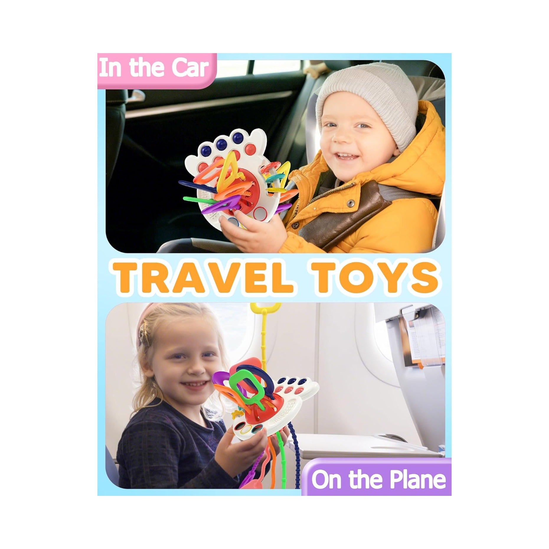 Baby Sensory Montessori Toys for 6-12-18 Months, Toddler Easter Basket Stuffers Birthday Gift Travel Toys for 1 2 Year Old Boy Girl Infant 8 9 10 Months Old