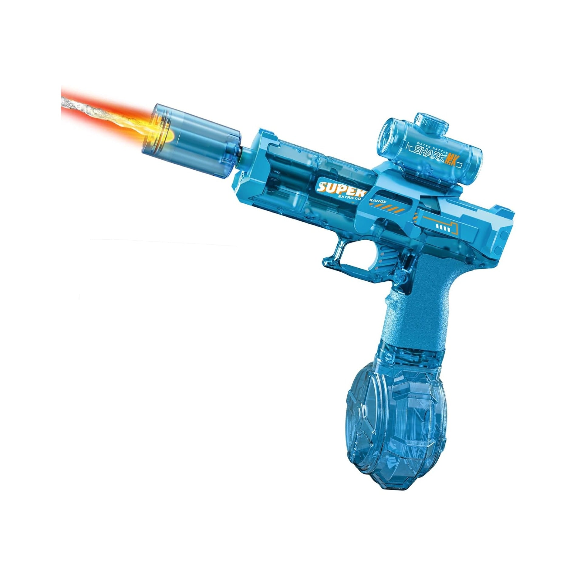 Electric Water Gun for Adults Kids, Automatic WaterGun with Led Light, Long Range Transparent Electric Squirt Gun Blaster Summer Outdoor Pool Party Toys Gifts for Boys Girls