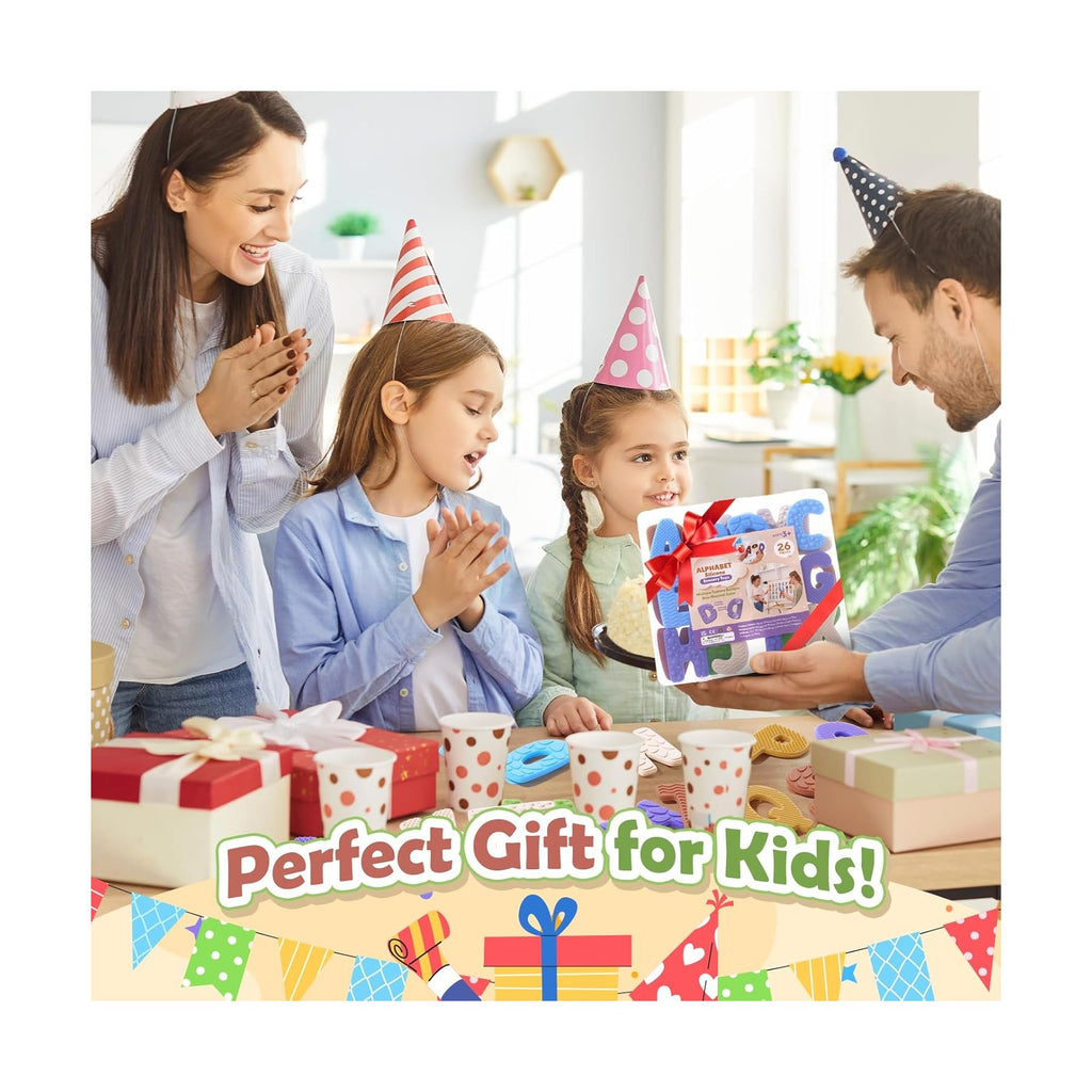 Alphabet ABC Learning Educational Toys - Textured Sensory Fidget Toys for Toddlers Kids - Educational Tools Suction Toy for Autsim - Preschool Learning Activity Easter Stocking Stuffers for Kids