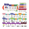 Phonics Flash Cards for Kids 3-8 - Learn to Read, Letter Sounds & Word Blending, Master Math Challenge- Homeschool Classroom Phonemic Awareness Toy, Preschool Kindergarten Learning Activities Gift