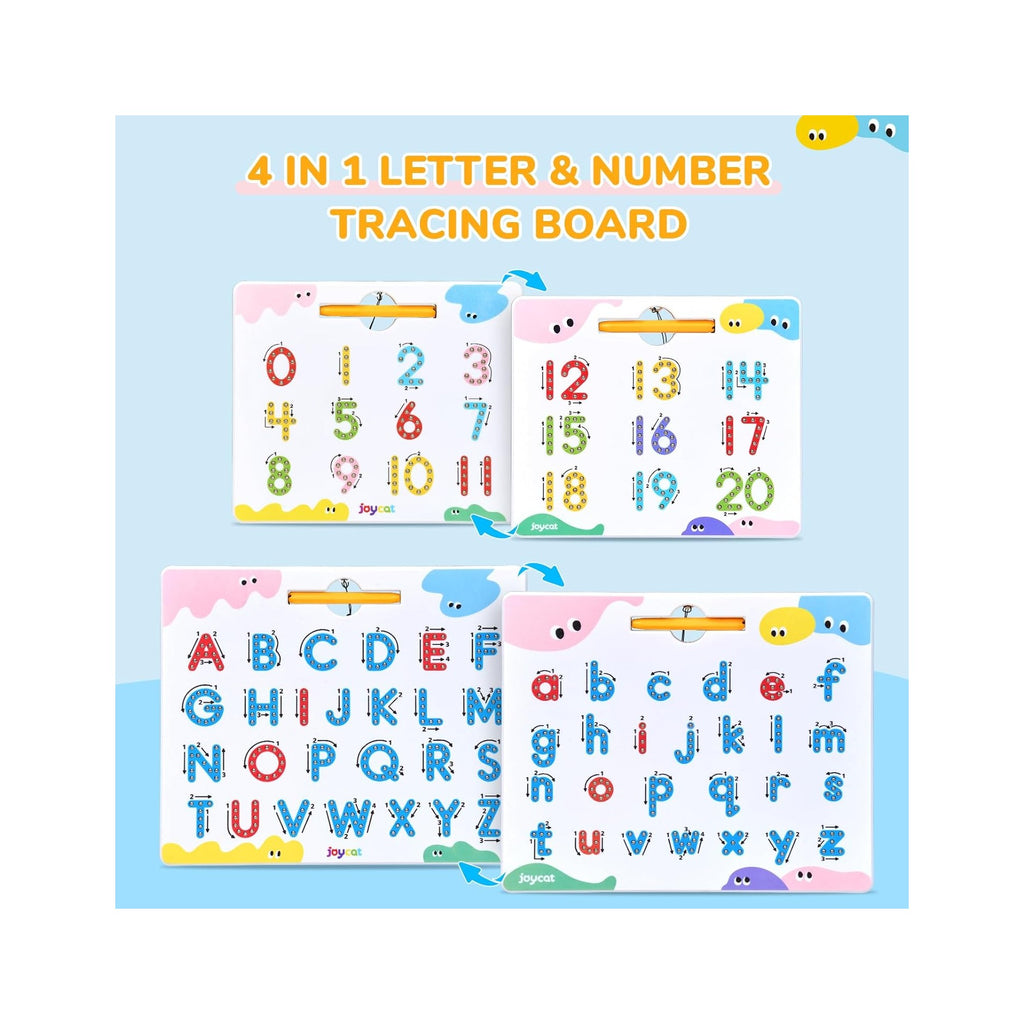 Magnetic Letter and Number Tracing Board Set, Double Sided Alphabet & Numbers Board for Toddlers, ABC Uppercase & Lowercase Practice, Math Learning, Preschool Educational Gift Toys for Kids