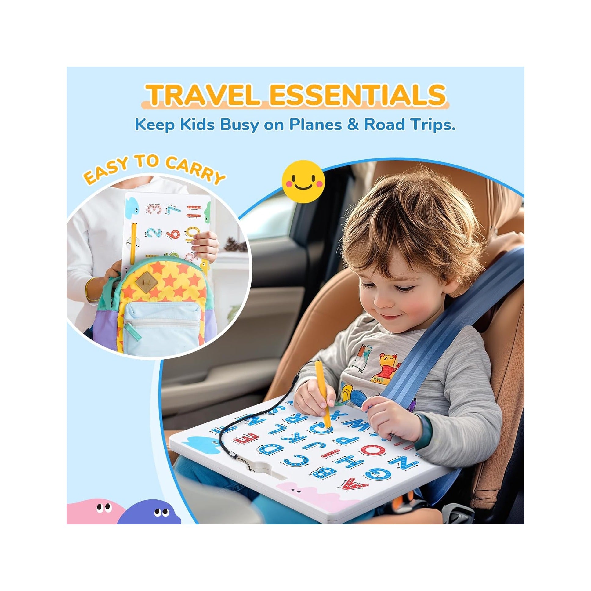 Magnetic Letter and Number Tracing Board Set, Double Sided Alphabet & Numbers Board for Toddlers, ABC Uppercase & Lowercase Practice, Math Learning, Preschool Educational Gift Toys for Kids